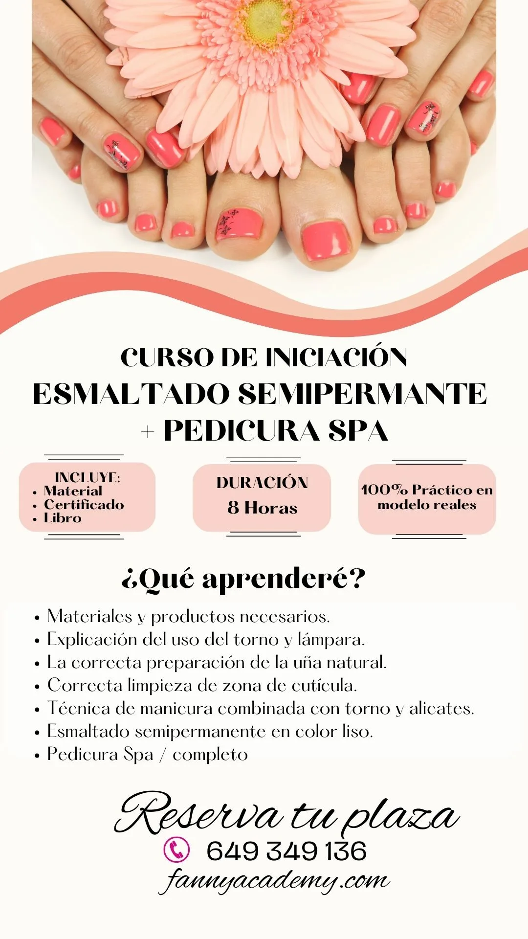 Curso Esmaltado semipermanente + Pedicura Spa EN MADRID