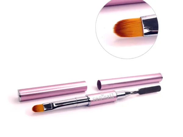 PINCEL CON APLICADOR PARA ACRYGEL/POLYGEL (Pelo Kolinsky)