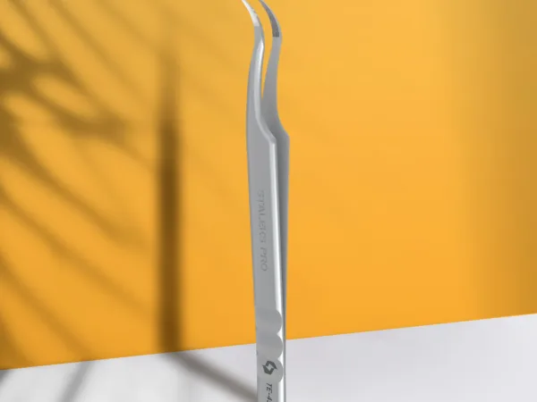 Pinza profesional para pestañas con nanomuescas EXPERT 45 TYPE 1 (curvada) TE-45/1