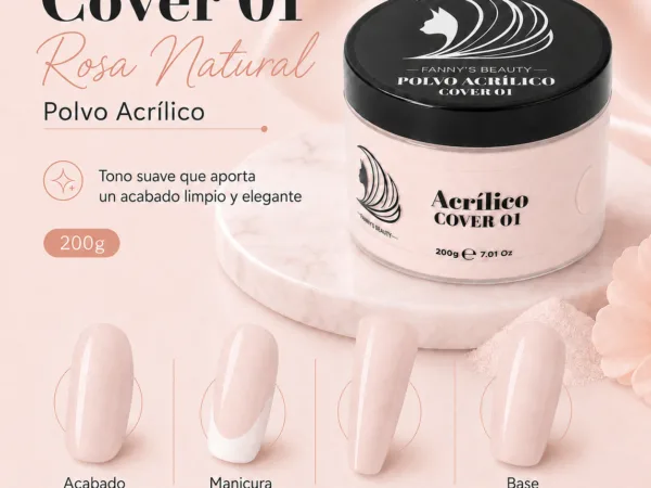 Polvo Acrílico Cover 01 Rosa Nude 200 g – Fanny’s Beauty