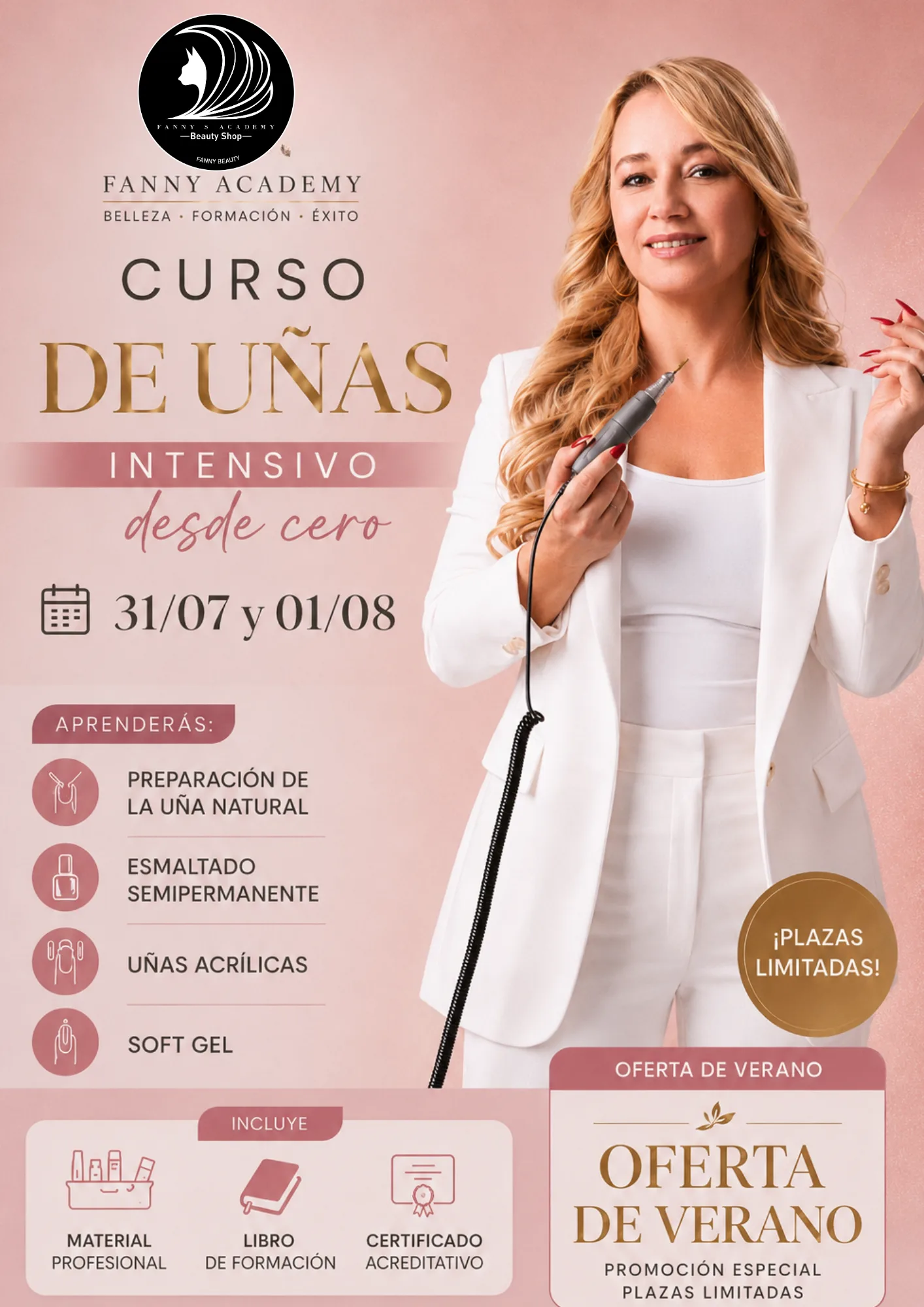 CURSO DE UÑAS ACRILICAS Y SOFT GEL